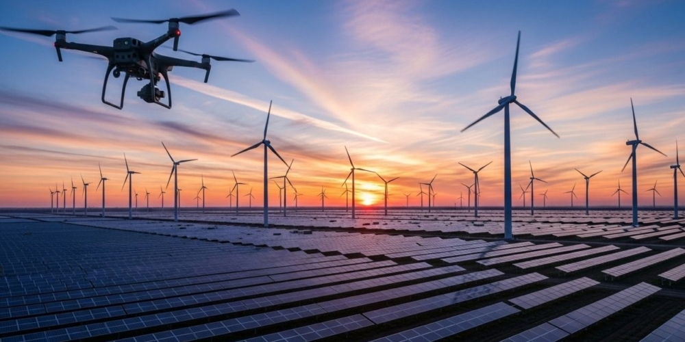 Drony i analiza danych dla energetyki – sieci, linie wysokiego napięcia, platformy