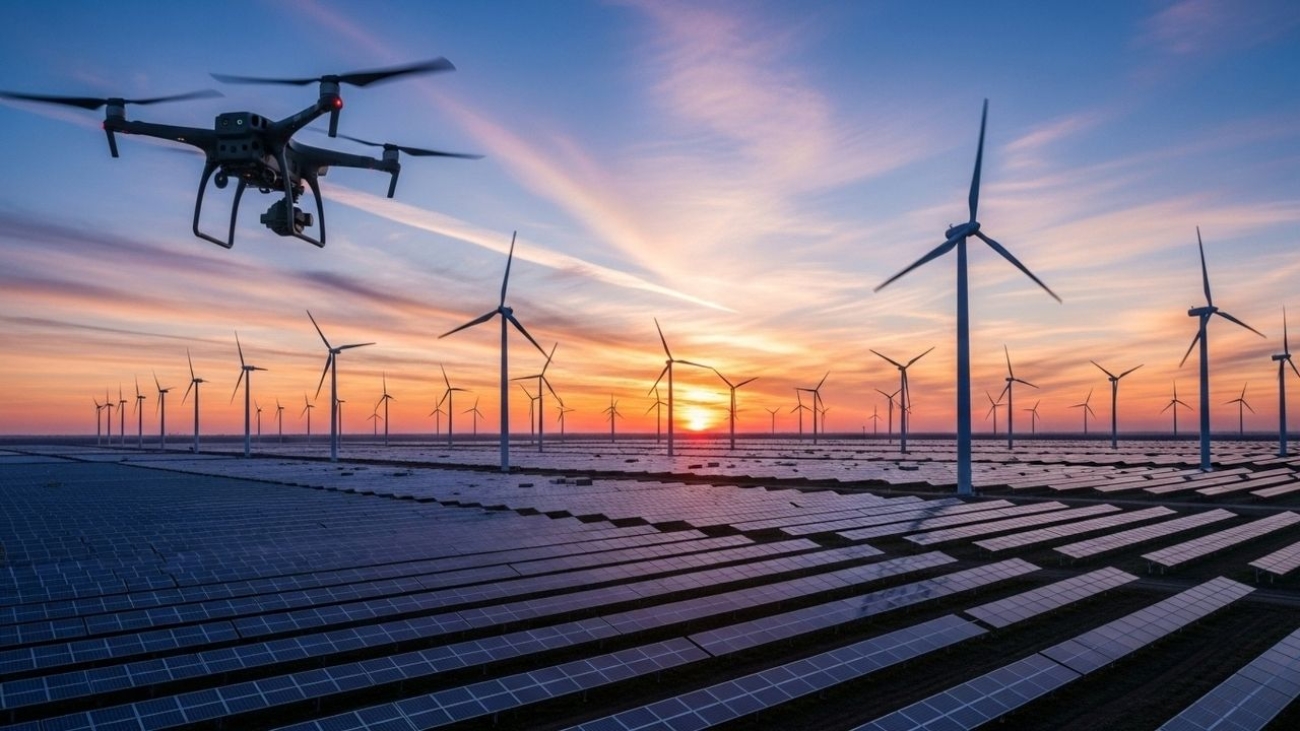 Drony i analiza danych dla energetyki – sieci, linie wysokiego napięcia, platformy